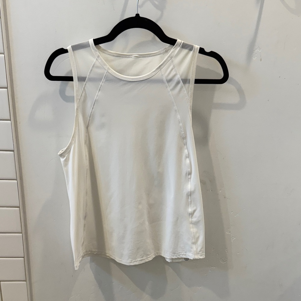 Lululemon White Sleeveless Top